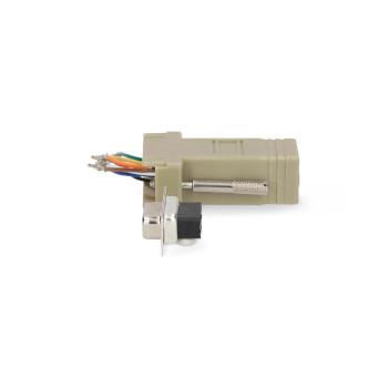 CCGB52820IV Seriële adapter | adapter | d-sub 9-pins female | rj45 female | vernikkeld | ivoor | doos Product foto