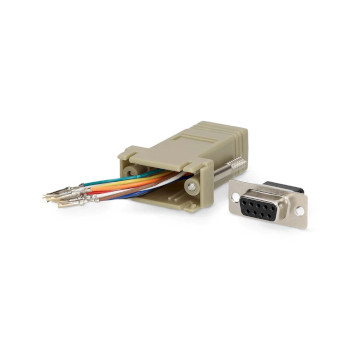 CCGB52820IV Seriële adapter | adapter | d-sub 9-pins female | rj45 female | vernikkeld | ivoor | doos Product foto