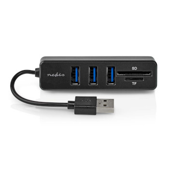 CCGB60250BK01 Usb-hub | 1x usb-a | 3x usb a female | 5-poorts poort(en) | usb 2.0 | usb gevoed | sd & microsd Product foto