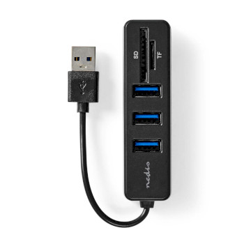 CCGB60250BK01 Usb-hub | 1x usb-a | 3x usb a female | 5-poorts poort(en) | usb 2.0 | usb gevoed | sd & microsd Product foto