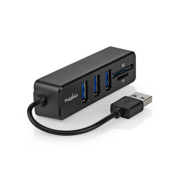 CCGB60250BK01 Usb-hub | 1x usb-a | 3x usb a female | 5-poorts poort(en) | usb 2.0 | usb gevoed | sd & microsd Product foto