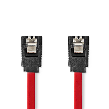 CCGB73150RD05 Sata kabel | 3 gbps | sata 7-pins female | sata 7-pins female | vernikkeld | 0.50 m | plat | pvc | r