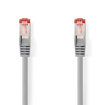 CCGB85221GY100 Cat6 netwerkkabel | rj45 male | rj45 male | s/ftp | 10.0 m | binnenshuis | rond | lszh | grijs | doo