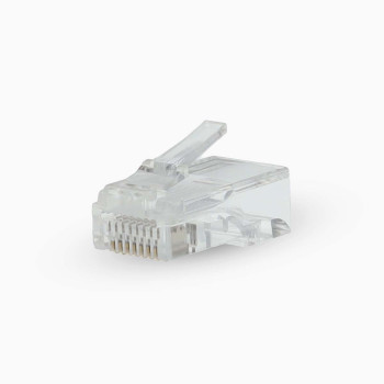 CCGB89330TP Rj45-connector | rj45 pass through | solid utp cat5 | recht | verguld | 10 stuks | pvc | transparant Product foto