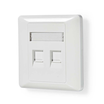 CCGB89760WT Netwerk keystone-voorplaat | frontplaat rj45 | 2 poort(en) | abs | wit | doos Product foto