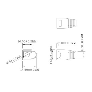 CCGB89900BK Trekontlasting | rj45 | pvc | zwart | doos | 10 stuks  foto