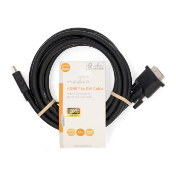 CCGL34800BK30 Hdmi™ kabel | hdmi™ connector | dvi-d 24+1-pins male | 1080p | vernikkeld | 3.00 m | rec  foto