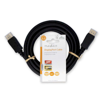 CCGL37014BK30 Displayport-kabel | displayport male | displayport male | 8k@60hz | vernikkeld | 3.00 m | rond | pvc  foto