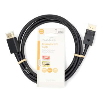 CCGL38010BK20 Displayport-kabel | displayport male | displayport male | 8k@60hz | verguld | 2.00 m | rond | pvc |   foto