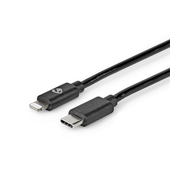 CCGL39650BK10 Lightning kabel | usb 2.0 | apple lightning 8-pins | usb-c™ male | 480 mbps | vernikkeld | 1.0 Product foto