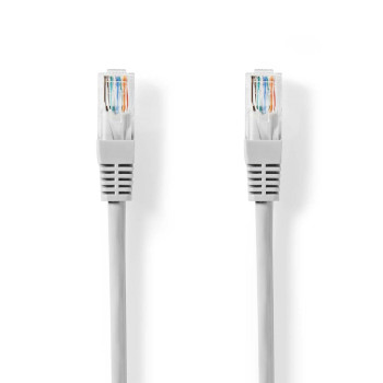 CCGL85101GY200 Cat5e netwerkkabel | u/utp | rj45 male | rj45 male | 20.0 m | rond | pvc | grijs | label