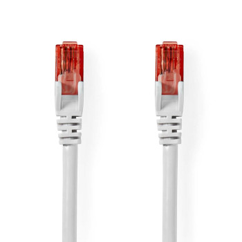 CCGL85200WT150 Cat6 netwerkkabel | rj45 male | rj45 male | u/utp | 15.0 m | rond | pvc | wit | label