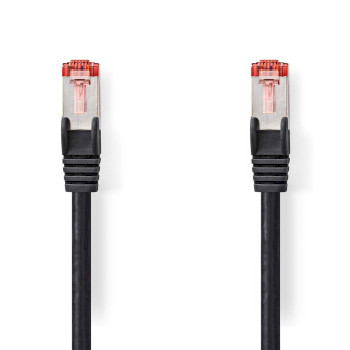 CCGL85221BK015 Cat6 netwerkkabel | rj45 male | rj45 male | s/ftp | 0.15 m | rond | lszh | zwart | label