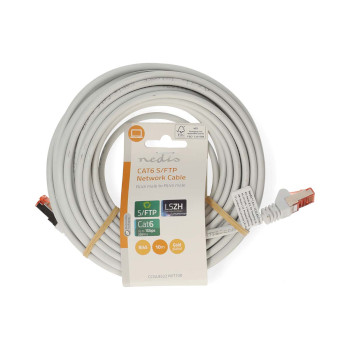 CCGL85221WT100 Cat6 netwerkkabel | rj45 male | rj45 male | s/ftp | 10.0 m | rond | lszh | wit | label  foto