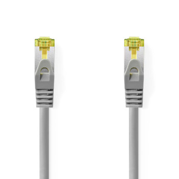 CCGL85420GY025 Cat7 netwerkkabel | s/ftp | rj45 male | rj45 male | 0.25 m | snagless | rond | lszh | grijs | label Product foto