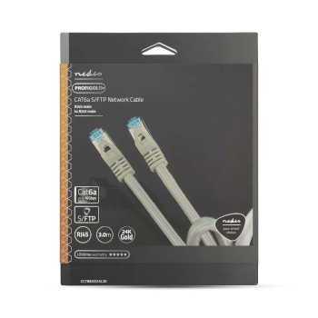 CCTB85321AL30 Cat6a netwerkkabel | s/ftp | rj45 male | rj45 male | 3.00 m | snagless | rond | gevlochten / pvc | z  foto