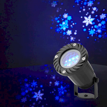 CLPR1 Decoratieve verlichting | led sneeuwvlok projector | witte en blauwe ijskristallen | binnen & buiten Product foto