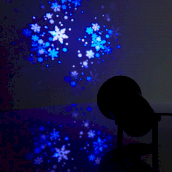 CLPR1 Decoratieve verlichting | led sneeuwvlok projector | witte en blauwe ijskristallen | binnen & buiten Product foto