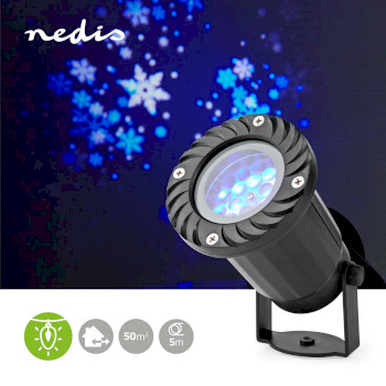 CLPR1 Decoratieve verlichting | led sneeuwvlok projector | witte en blauwe ijskristallen | binnen & buiten Product foto