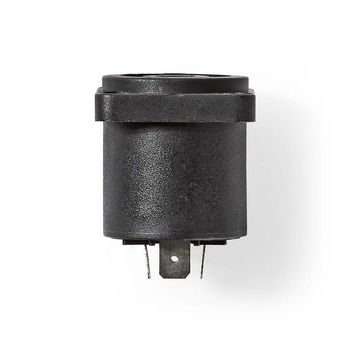 COTP16902BK Speaker-connector | recht | female | vernikkeld | soldeer | abs | zwart | 1 stuks | polybag Inhoud verpakking foto