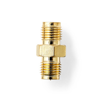 CSGB02113GD Sma-adapter | sma female omgekeerde polariteit | sma female | verguld | 50 ohm | recht | koper | gou Product foto