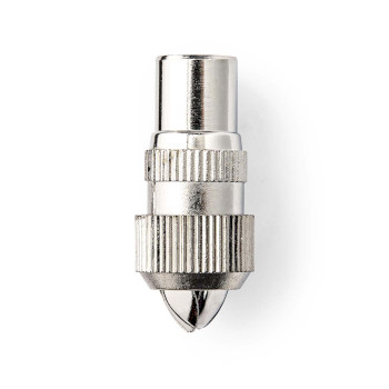 CSGB40902ME Iec (coax) connector | recht | male | vernikkeld | 75 ohm | schroef | diameter kabelinvoer: 7.0 mm | Product foto