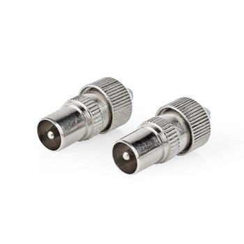 CSGB40902ME Iec (coax) connector | recht | male | vernikkeld | 75 ohm | schroef | diameter kabelinvoer: 7.0 mm | Product foto