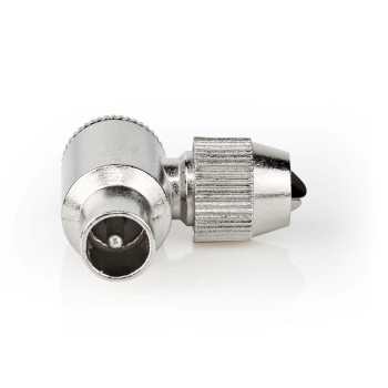 CSGB40905ME Iec (coax) connector | 90° gehoekt | male | vernikkeld | 75 ohm | schroef | diameter kabelinvoe Product foto