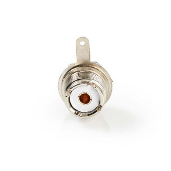 CSVC43910ME Pl259-connector | recht | female | vernikkeld | 75 ohm | chassis | diameter kabelinvoer: 5.0 mm | me Product foto