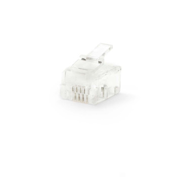 CTGB90923TP Telecom-connector | type aansluiting: rj11 | recht | connectorplating: goud verguld | pvc | transpar Product foto