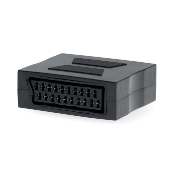 CVGB31950BK Scart-adapter | scart female | scart female | vernikkeld | recht | abs | zwart | 1 stuks | doos