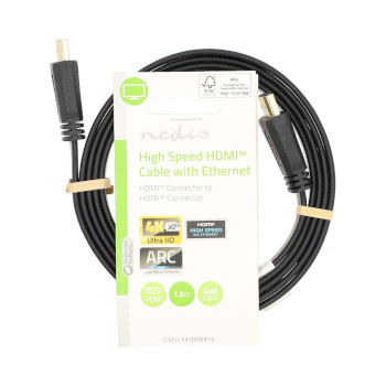 CVGL34100BK15 High speed ​​hdmi™-kabel met ethernet | hdmi™ connector | hdmi™ connec  foto