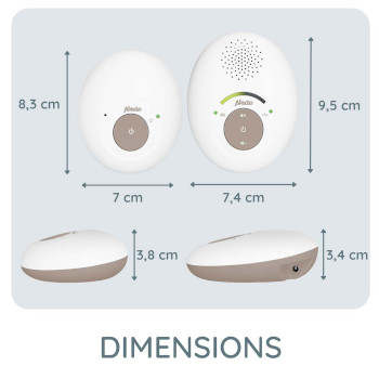 DBX110BE Babyfoon eco dect, wit/taupe Product foto