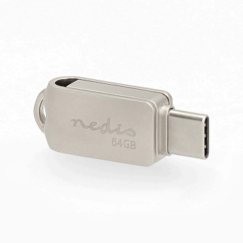 FDRIUC364SI Flash drive | 64 gb | usb-a / usb-c™ | leessnelheid: 90 mb/s | schrijfsnelheid: 20 mb/s Product foto