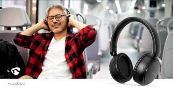 HPBT4024BK Draadloze over-ear koptelefoon | maximale batterijduur: 12 uur | ingebouwde microfoon | drukbedienin Product foto