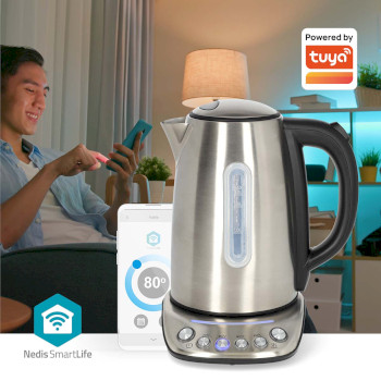 KAWK8000WIFI Smartlife waterkoker | wi-fi | 1.7 l | roestvrij staal | 70,80,90,100 °c | temperatuurindicator Product foto