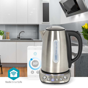 KAWK8000WIFI Smartlife waterkoker | wi-fi | 1.7 l | roestvrij staal | 70,80,90,100 °c | temperatuurindicator Product foto