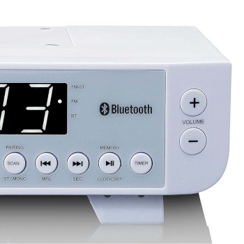 KCR-100WH Fm-keukenradio met bluetooth® led-verlichting en timer wit Product foto