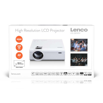 LPJ-280WH Lcd projector met hoge resolutie, ondersteunt full hd 1080p inhoud wit  foto