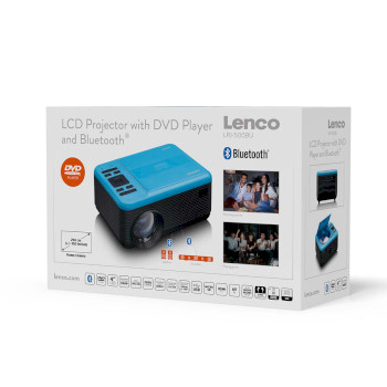 LPJ-500BU Lcd projector met dvd-speler en bluetooth® blue Verpakking foto