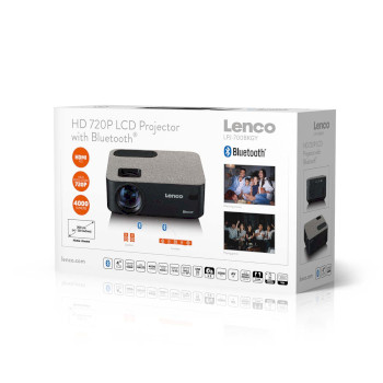 LPJ-700BKGY Hd 720p lcd projector met bluetooth grijs Verpakking foto