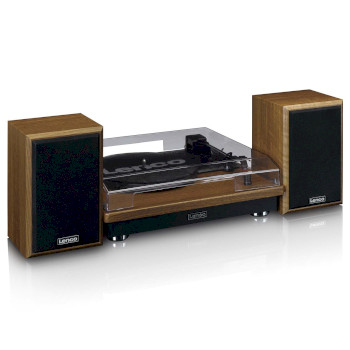 LS-100WD Platenspeler met bluetooth-ontvangst en twee houten speakers Product foto