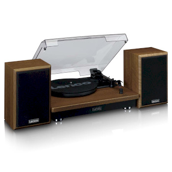 LS-100WD Platenspeler met bluetooth-ontvangst en twee houten speakers Product foto