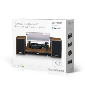 LS-100WD Platenspeler met bluetooth-ontvangst en twee houten speakers Verpakking foto