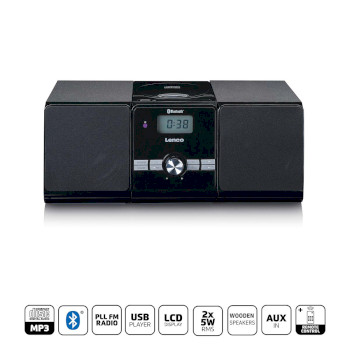 MC-030BK Micro set met cd/mp3 bluetooth usb afstandsbediening zwart