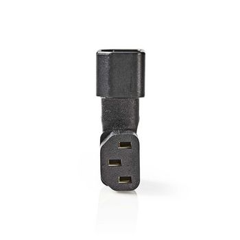 CEGB11903BK Verlengstekker | iec-320-c13 | iec-320-c14 | links gehoekt | vernikkeld | pvc | zwart | doos | 1 stu Product foto