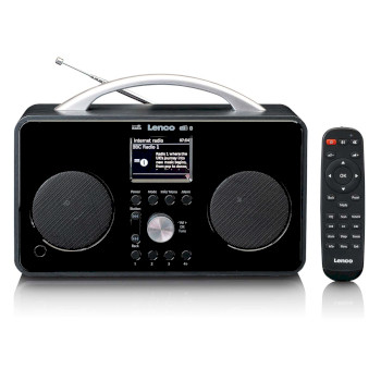 PIR-645BK Internet dab+/fm-radio met bluetooth-afstandsbediening en oplaadbare batterij Product foto