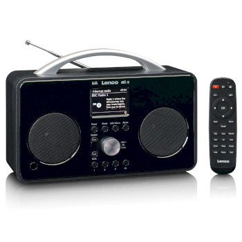 PIR-645BK Internet dab+/fm-radio met bluetooth-afstandsbediening en oplaadbare batterij Product foto