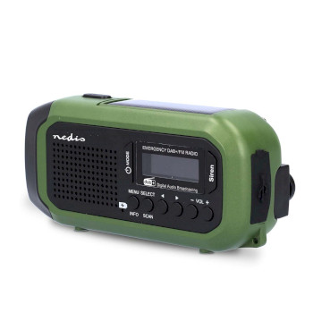 RDDBCR2000GN Noodradio | draagbaar model | dab+ / fm | batterij gevoed / handslinger / solar powered / usb gevoed Product foto