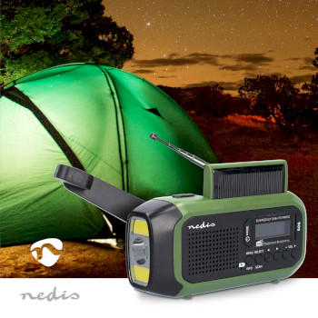 RDDBCR2000GN Noodradio | draagbaar model | dab+ / fm | batterij gevoed / handslinger / solar powered / usb gevoed Product foto